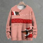 Dachshund in Christmas Crew Neck Sweater