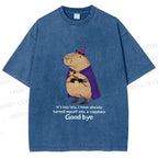 Unisex Funny Wizard Capybara Printed Washed Tee