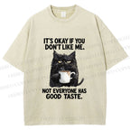Unisex Sassy Cat Energy Printed Washed Tee