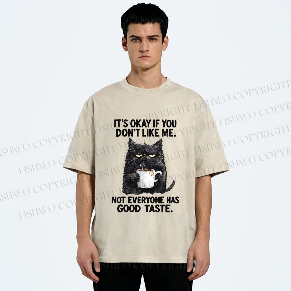 Unisex Sassy Cat Energy Printed Washed Tee