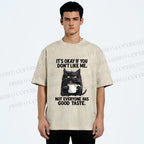 Unisex Sassy Cat Energy Printed Washed Tee