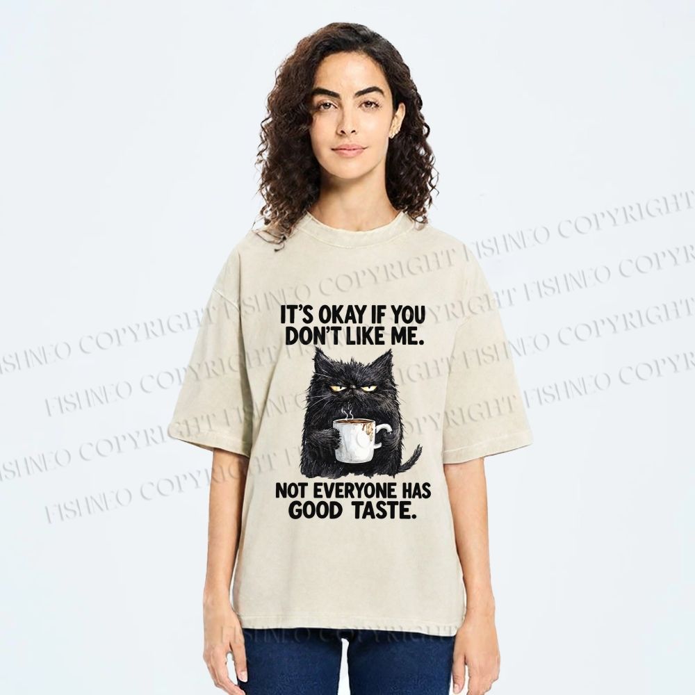 Unisex Sassy Cat Energy Printed Washed Tee