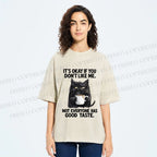 Unisex Sassy Cat Energy Printed Washed Tee