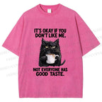 Unisex Sassy Cat Energy Printed Washed Tee