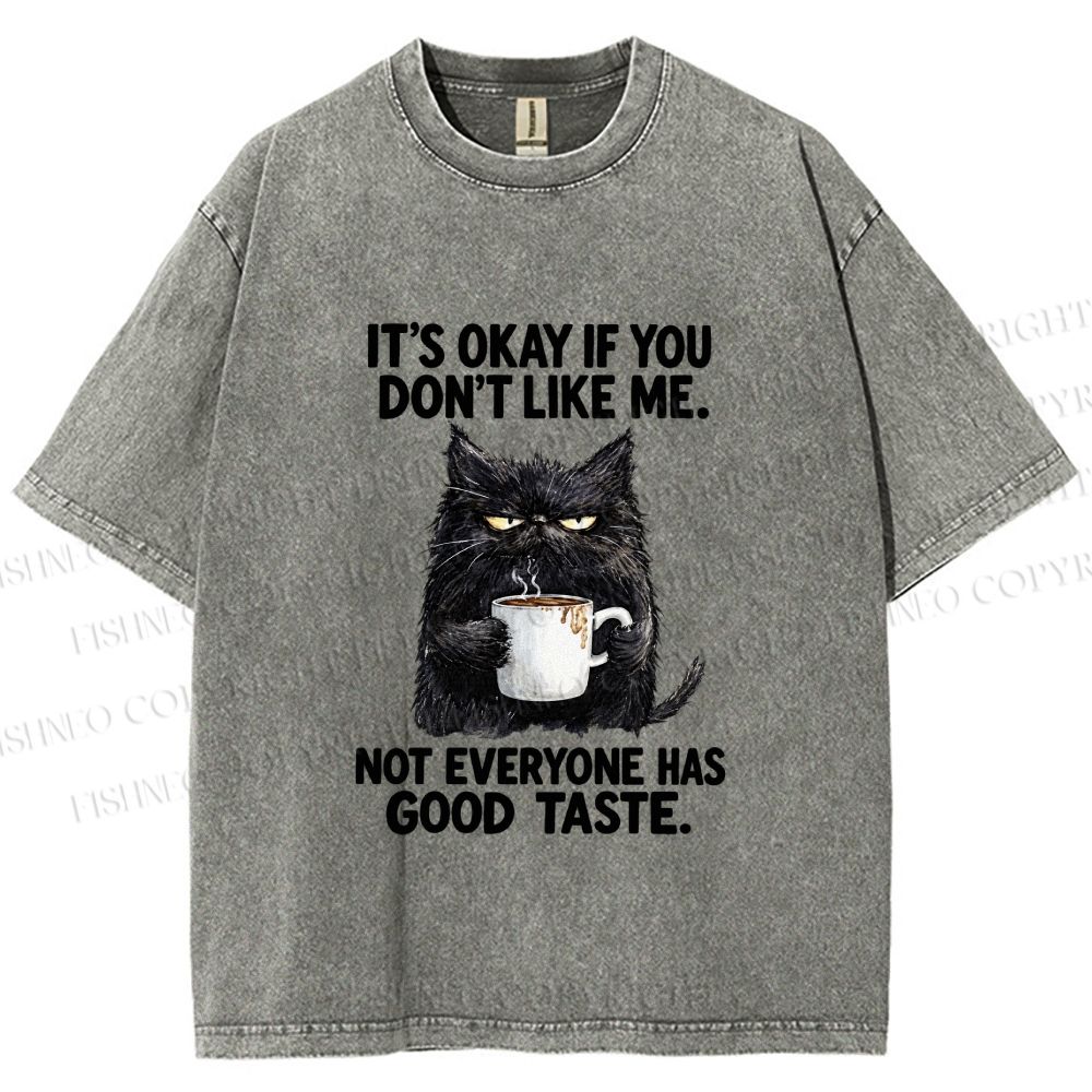 Unisex Sassy Cat Energy Printed Washed Tee