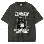 Unisex Sassy Cat Energy Printed Washed Tee