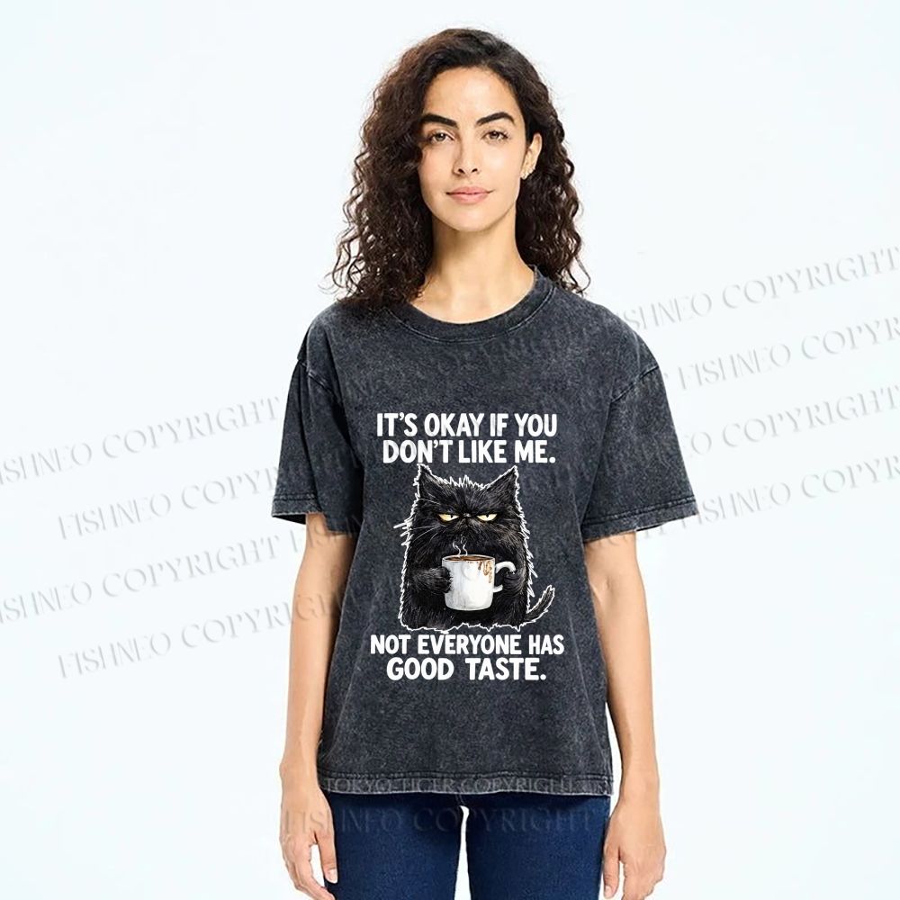 Unisex Sassy Cat Energy Printed Washed Tee