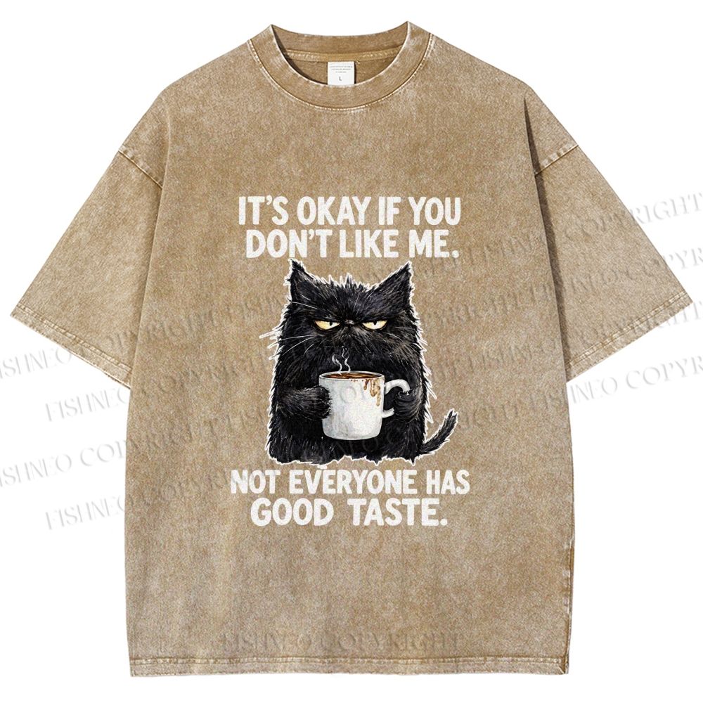 Unisex Sassy Cat Energy Printed Washed Tee