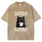 Unisex Sassy Cat Energy Printed Washed Tee