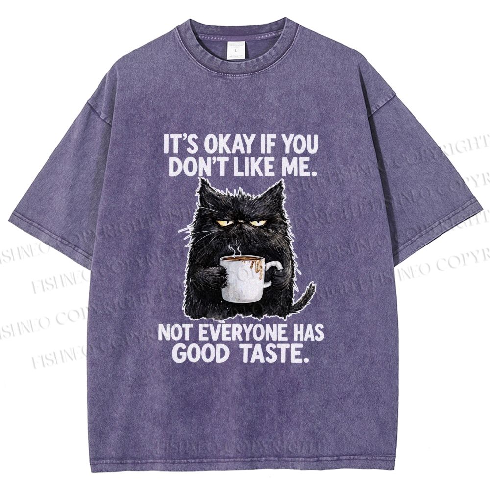 Unisex Sassy Cat Energy Printed Washed Tee