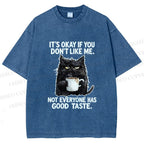 Unisex Sassy Cat Energy Printed Washed Tee