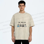 Unisex The Beetles Meme Printed Washed Tee
