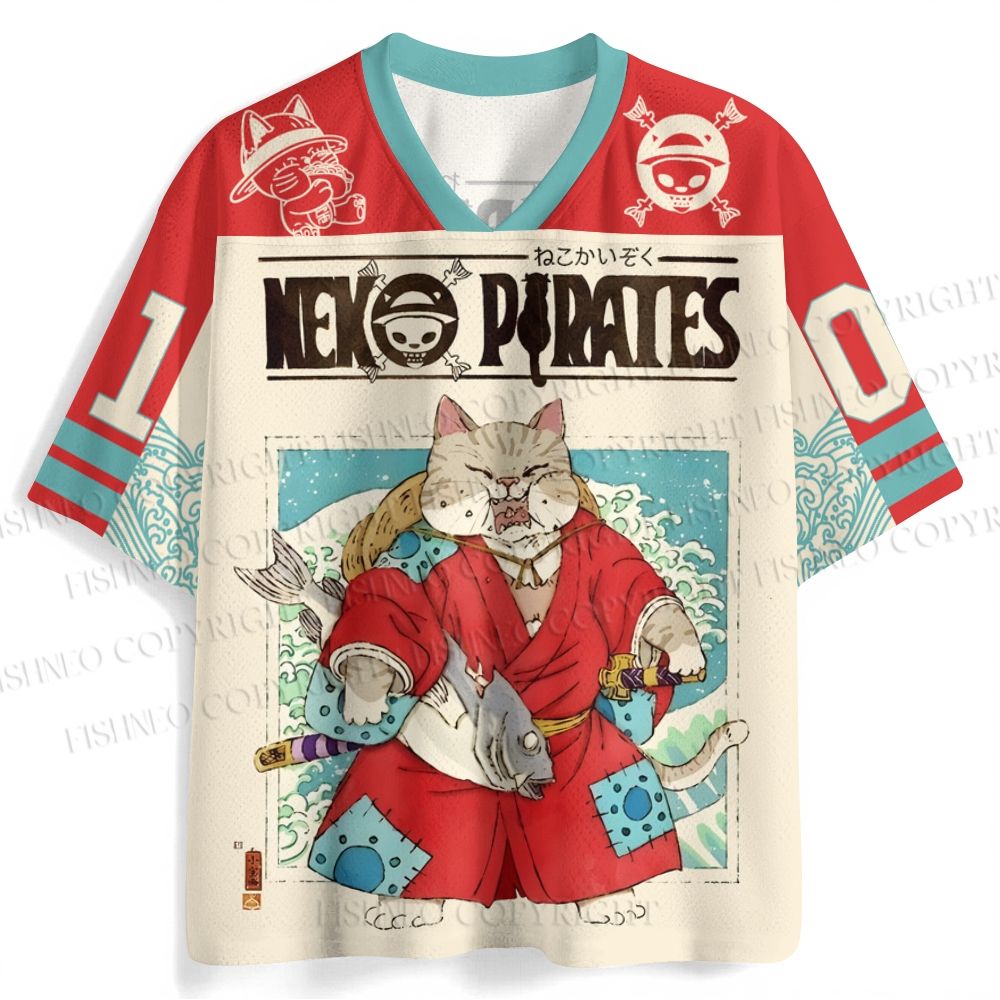 Neko Pirates Ukiyo-e Style Jersey Shirts