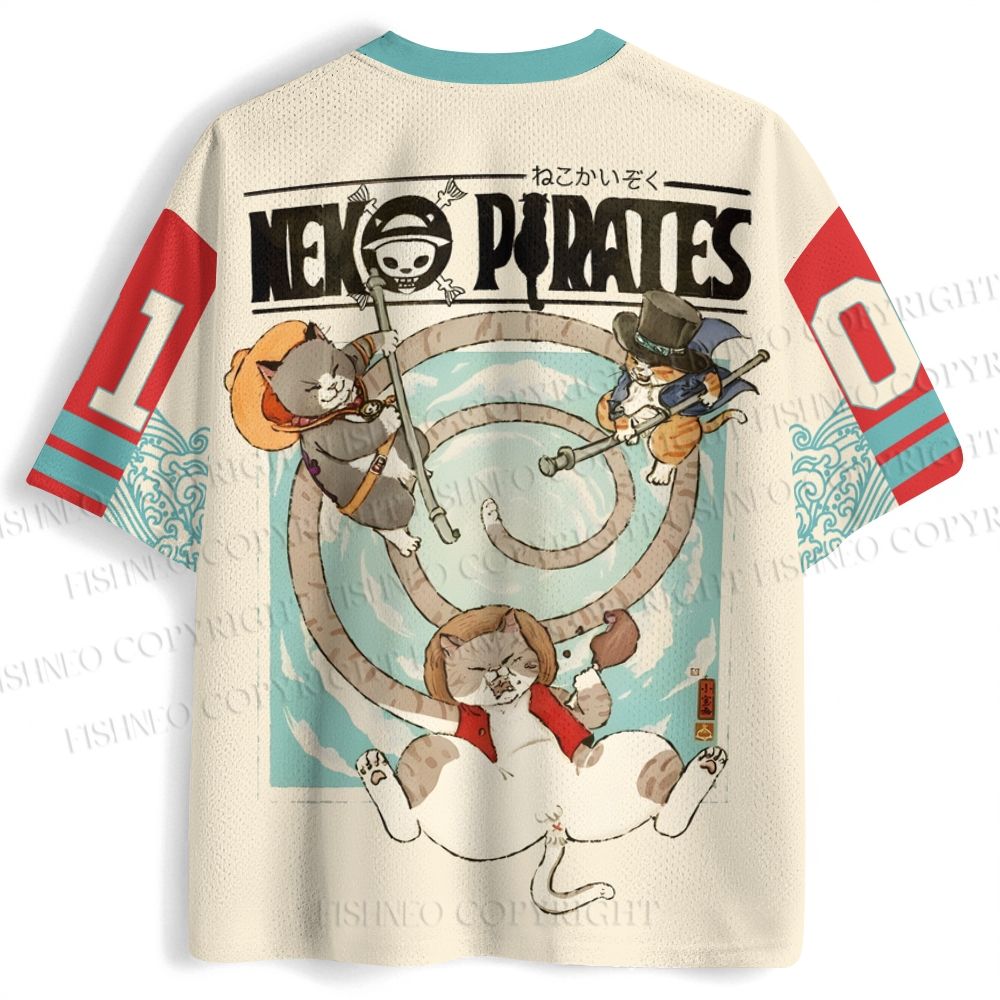 Neko Pirates Ukiyo-e Style Jersey Shirts