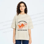 Unisex Goldfish I Meant To Reply Printed Washed Tee