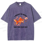 Unisex Goldfish I Meant To Reply Printed Washed Tee