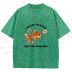 Unisex Goldfish I Meant To Reply Printed Washed Tee