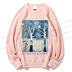 Unisex Klimt Blue Wood Printed Sweatshirt
