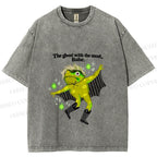 Unisex Ghost Frog The Ghost With The Most Printed Washed Tee