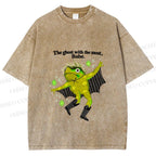 Unisex Ghost Frog The Ghost With The Most Printed Washed Tee