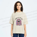 Unisex Rainbow Monster I Woke Up Like This Printed Washed Tee