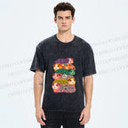 Unisex Stacked Guinea Pigs Printed Washed Tee