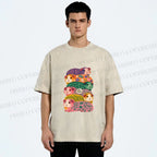 Unisex Stacked Guinea Pigs Printed Washed Tee