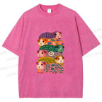 Unisex Stacked Guinea Pigs Printed Washed Tee
