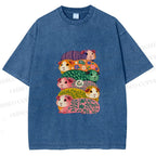 Unisex Stacked Guinea Pigs Printed Washed Tee