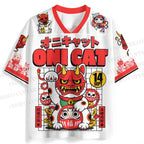 Oni Cat Printed Jersey Shirts