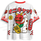 Oni Cat Printed Jersey Shirts