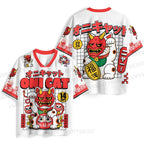 Oni Cat Printed Jersey Shirts