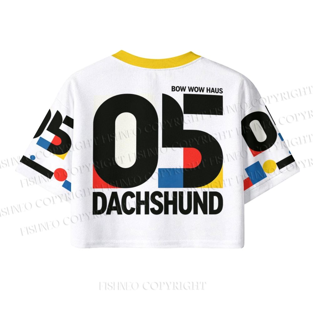 Bauhaus Dachshund Crop Sport Jersey Shirts