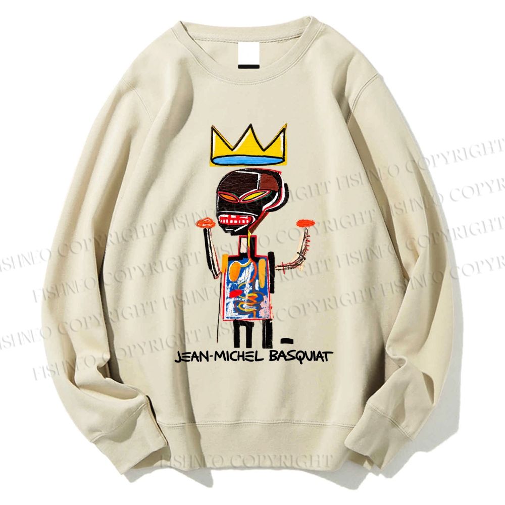 Unisex Jean-Michel Basquiat Flexible Printed Sweatshirt