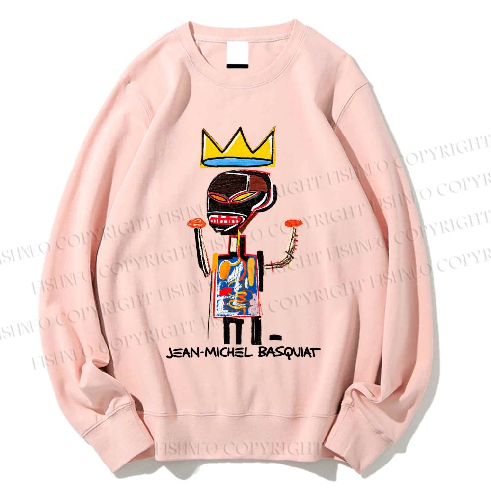 Unisex Jean-Michel Basquiat Flexible Printed Sweatshirt