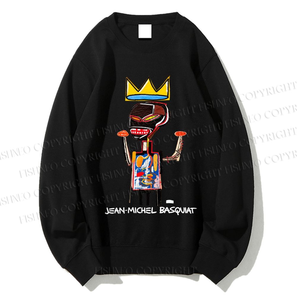 Unisex Jean-Michel Basquiat Flexible Printed Sweatshirt