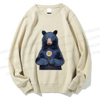 Unisex Bear with flower Printed Sweatshirt