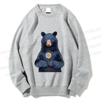 Unisex Bear with flower Printed Sweatshirt