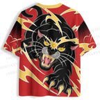 Black Panther With Lighting Jersey Shirts