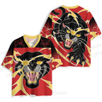 Black Panther With Lighting Jersey Shirts
