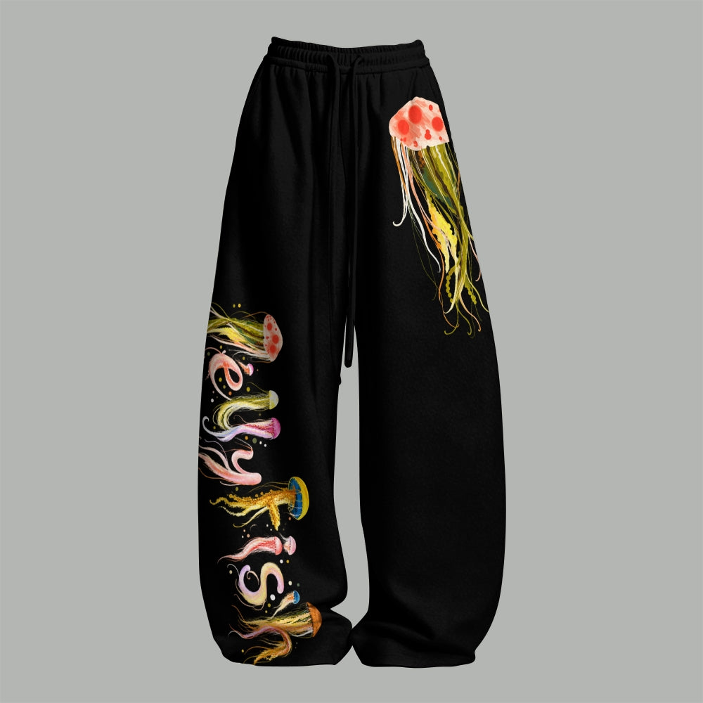 Multicolor Jellyfish Top & Elasticated Trousers Two-Piece Set