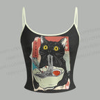 Ramen Cat Top & Elasticated Trousers Two-Piece Set