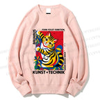 Unisex Bauhaus Cat Printed Sweatshirt