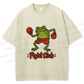 Unisex Fight Club Frog Printed Washed Tee