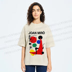 Unisex Joan Miro Painting Printed Washed Tee