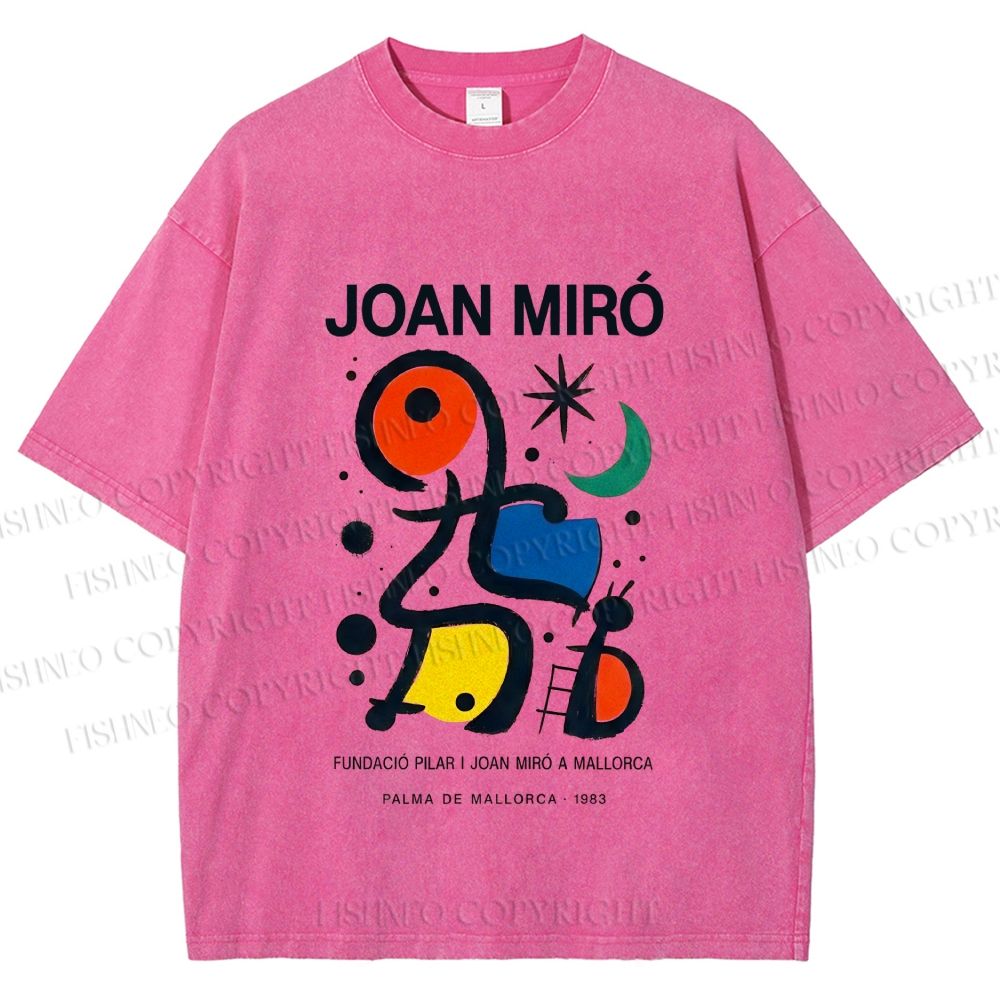 Unisex Joan Miró Poster Printed Washed Tee