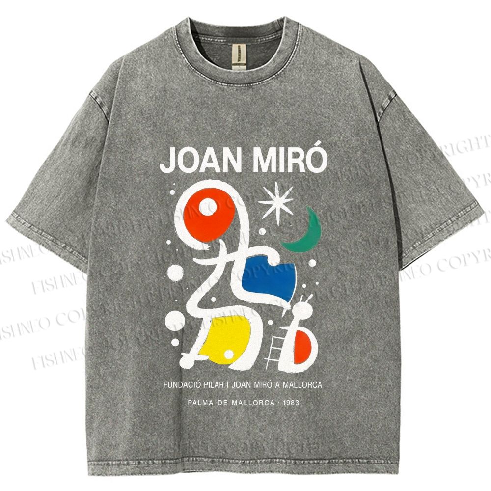 Unisex Joan Miró Poster Printed Washed Tee