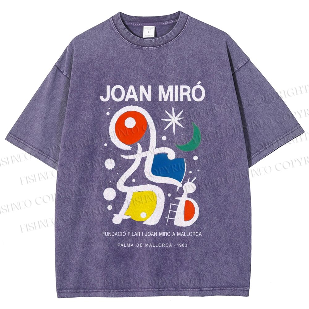 Unisex Joan Miró Poster Printed Washed Tee