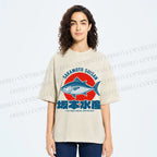 Unisex Sakamoto Suisan Printed Washed Tee