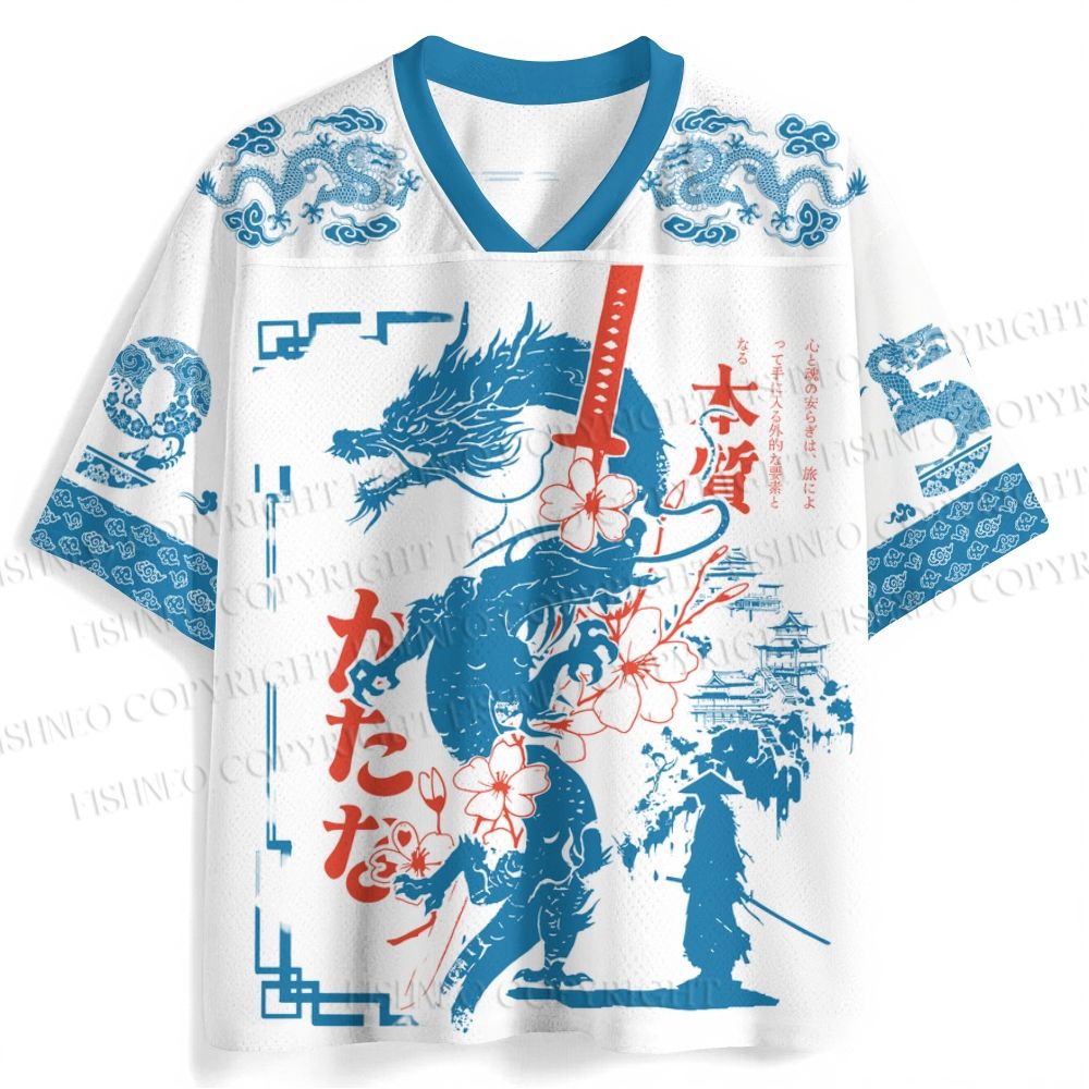 Dragon Samurai Printed Jersey Shirts
